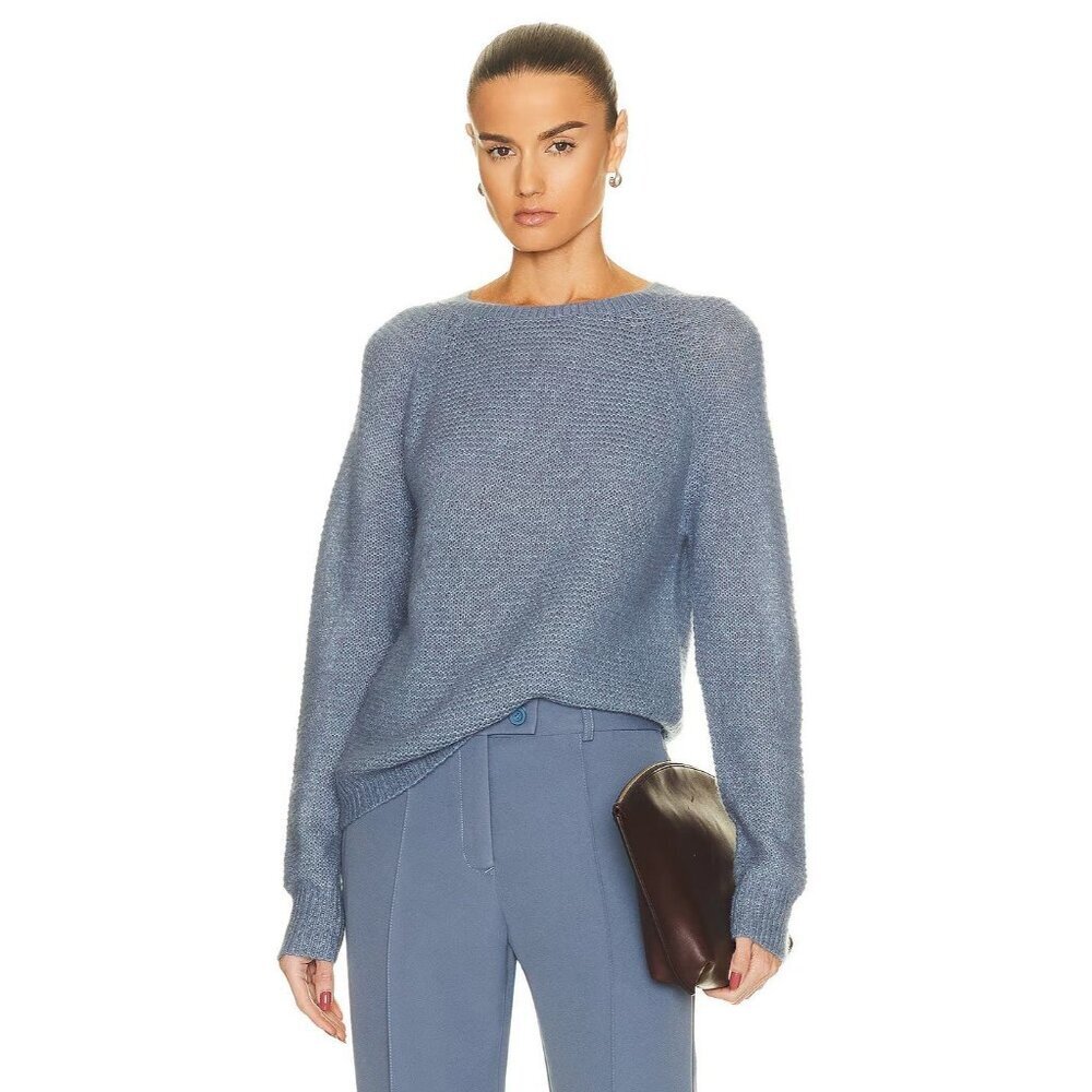 Max Mara Finnici Sweater in Light Blue Small New Womens Knit Cashmere Top - Picture 1 of 16